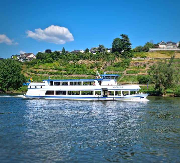 2-River Day-trip by boat to Koblenz and return from Alken - The Winningen stretch: terraced vineyards from the water