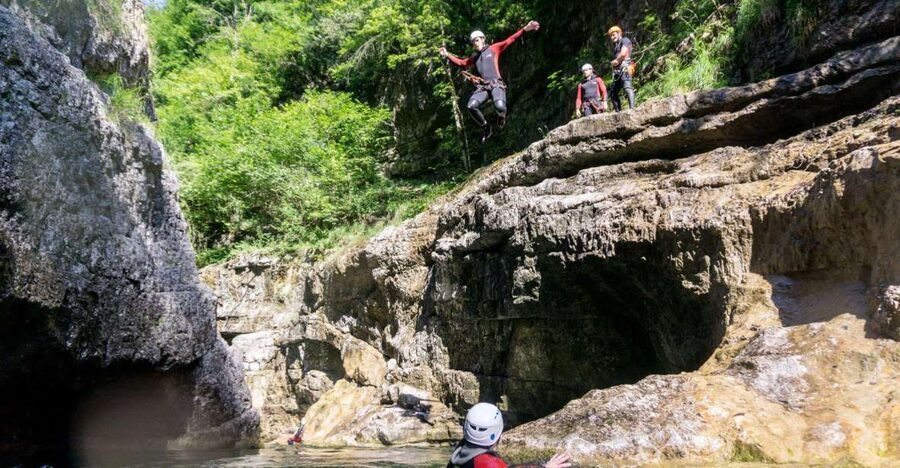 Bavaria: Schneizlreuth Canyoning for Beginners - Slides and rappels: the core moves in the gorge