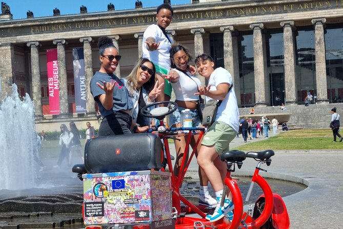 Beer Bike & Party Bike Highlights Berlin City Tour including pick-up - Holocaust Memorial stop: a brief moment of remembrance