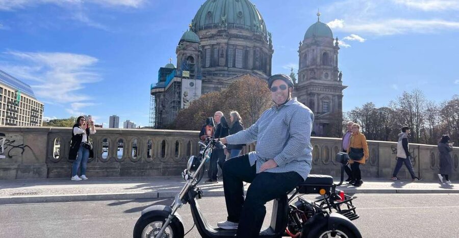 Berlin City: 2 Hour Guided Fat Tire E-Scooter Tour - Getting ready: helmets, practice, and how the training helps
