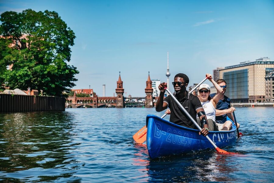 Berlin: Guided Tour by Canoe - Where you start at Port Biergarten Jockel