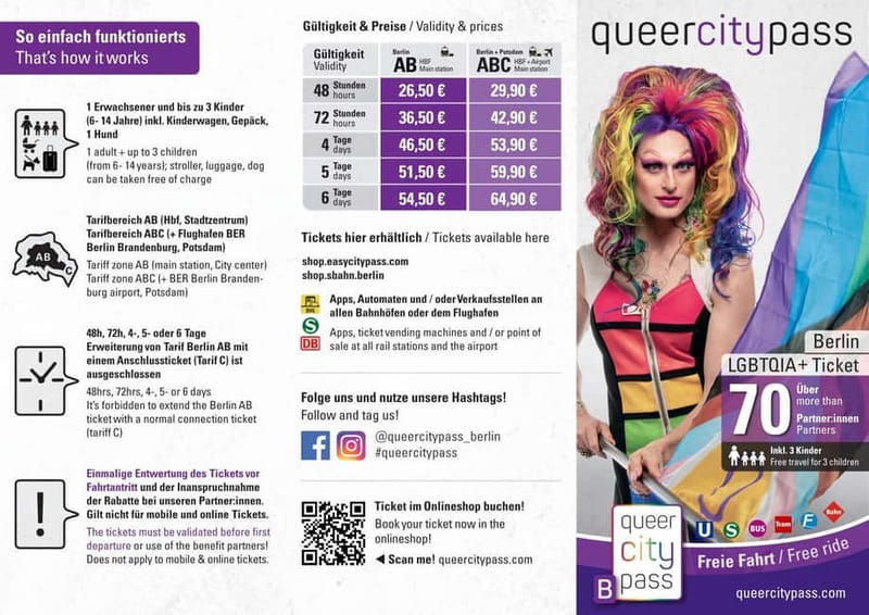 Berlin: QueerCityPass with Transportation and Discounts - Finding discount partners, without a handy list