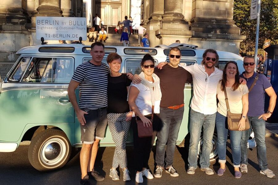 Berlin: Sightseeing Tour in Classic Volkswagen T1 Samba Bus - Climbing into the Berlin Cathedral start, with real street-level views