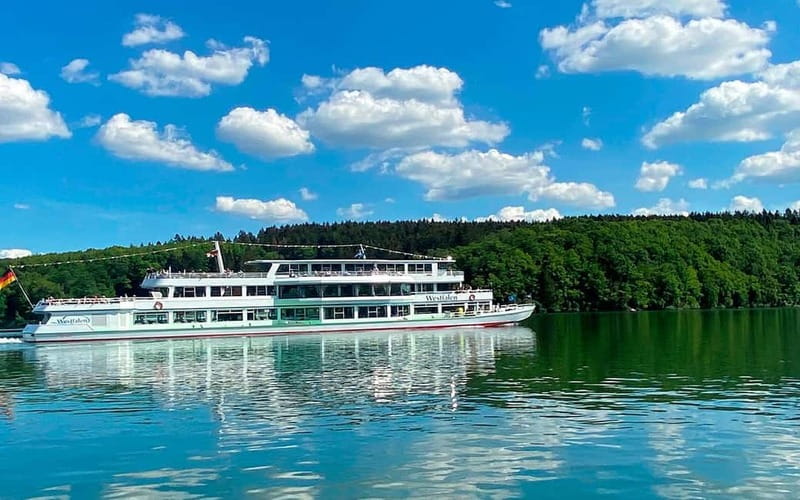 Biggesee: boat tour with hearty snack buffet - The cruise route highlights, including the Sondern viaduct area