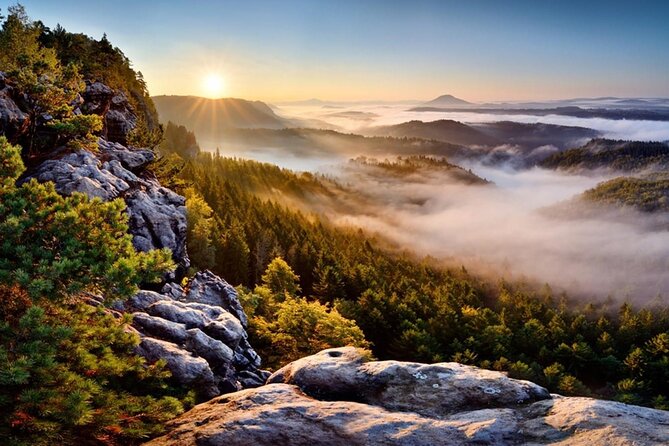 Bohemian and Saxon Switzerland All inclusive trip - Hiking Tour - Mezná for Czech lunch, beer, and Edmund’s gorge descent
