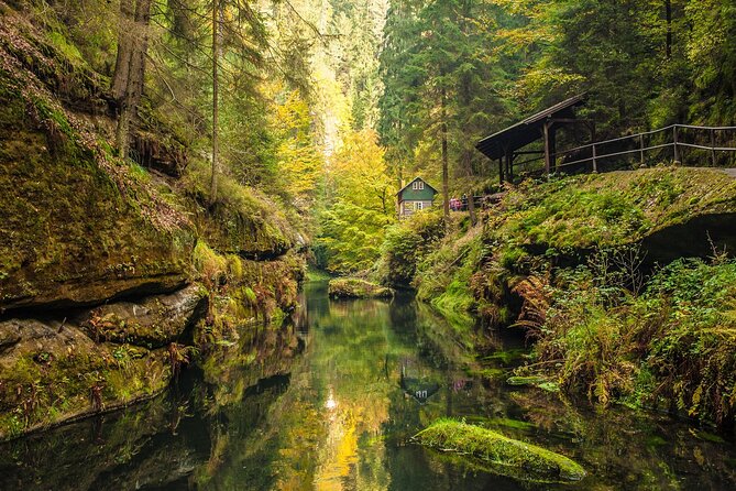Bohemian and Saxon Switzerland All inclusive trip - Hiking Tour - Kamenice Gorge and the boat from Hřensko