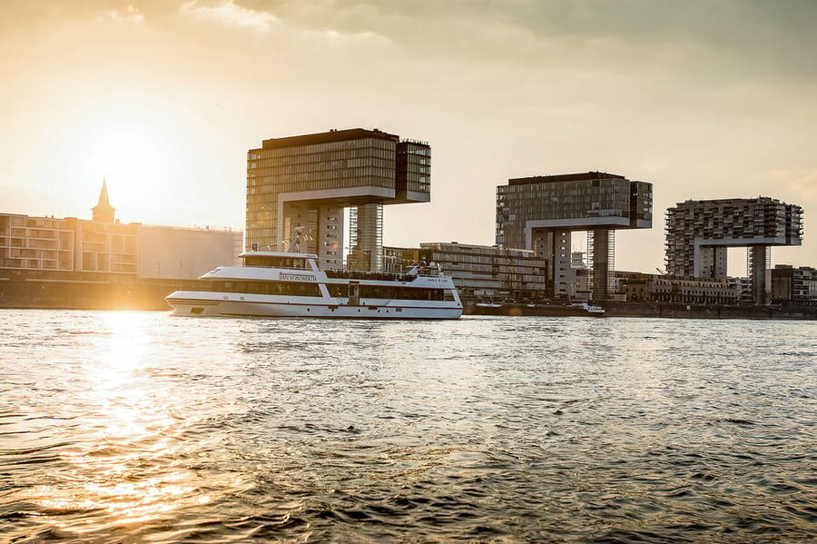 Cologne: Panoramic City Cruise - Inside the boat: seating, sightlines, and the audio that keeps you oriented
