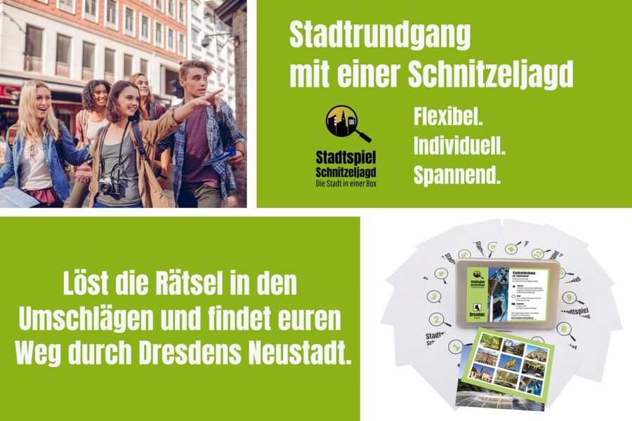 Dresden Neustadt: Scavenger Hunt Self Guided Tour - Price, group size, and how you get the game box