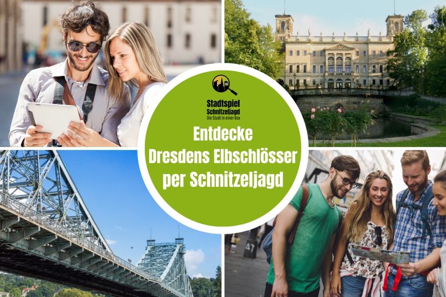 Dresden: Scavenger Hunt to Elbe River & Castles - Starting at Schloss Albrechtsberg: park walks and the Roman baths area