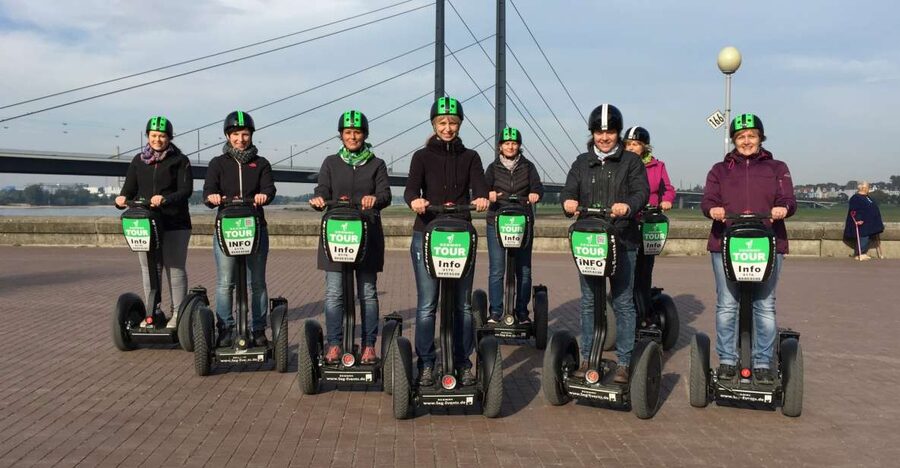 Düsseldorf: 2-Hour Segway Tour along the Rhine - Getting set up at Rathausufer 20, helmets and confidence first