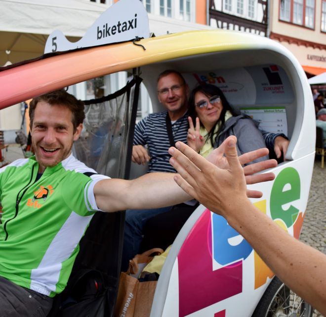 Erfurt: Private Guided Classic Old Town E-Rickshaw Tour - House of Sonneborn: where civic history starts to make sense