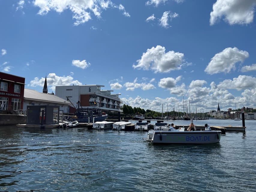 Flensburg: E-Boat rent - Your time on the water, from jetty check-in to return loop