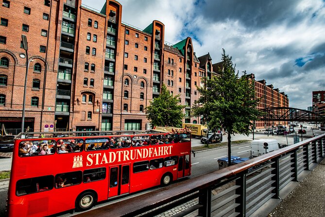 Hamburg Hop-on Hop-off Sightseeing Tour on Red Double Decker Bus - Architecture and UNESCO energy: Kontorhausviertel and old-city power