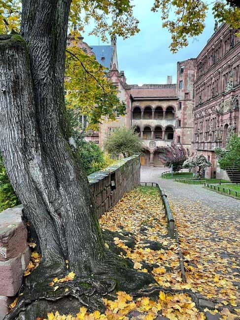 Heidelberg: Discover Heidelberg Castle – experience history up close - Meeting point quick guide: find the Virgin Mary and the turquoise umbrella