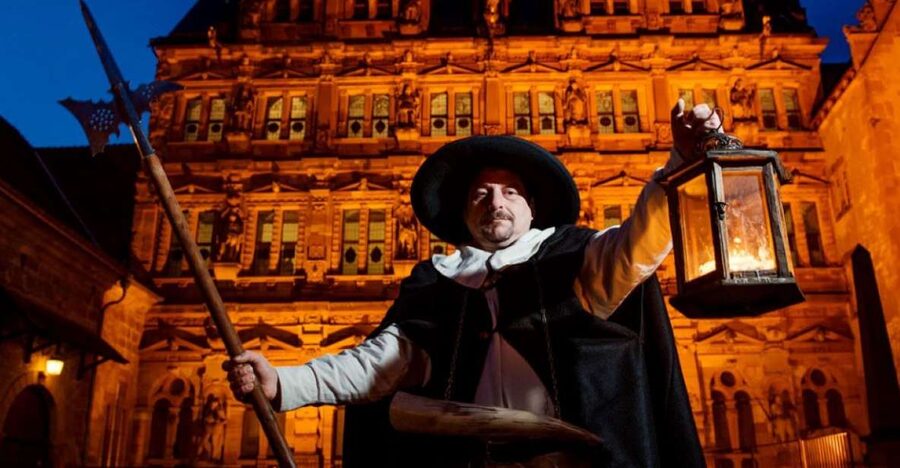 Heidelberg: Night Watchman Historic Adventure Tour - From the Korn Market to Palais Prinz Carl: the old town, with a plot