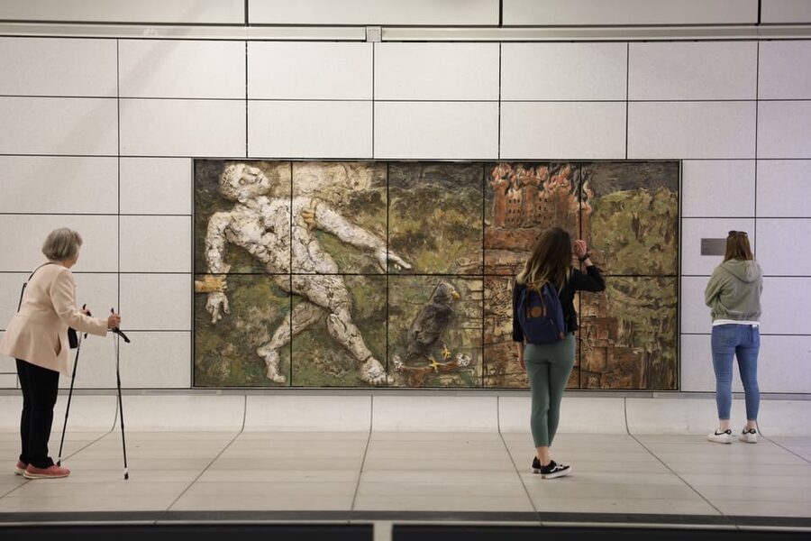 Karlsruhe Genesis - underground art by Markus Lüpertz - The 14 Highlights at Seven Stations: Your Moving Gallery Route