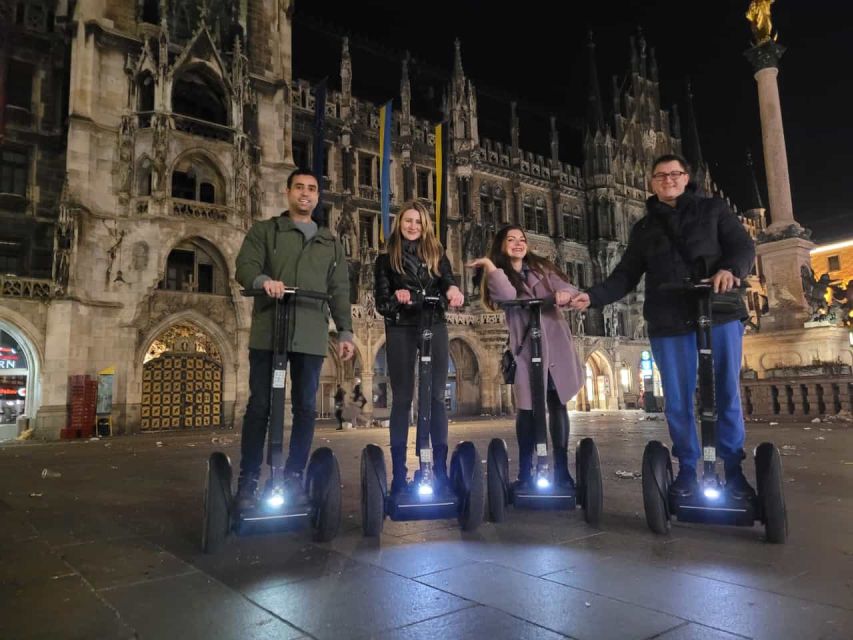 Munich: Guided City Highlights Night Tour by Segway - English Garden highlights: Friedensengel, Chinesischen Turm area, and Eisbachsurfer