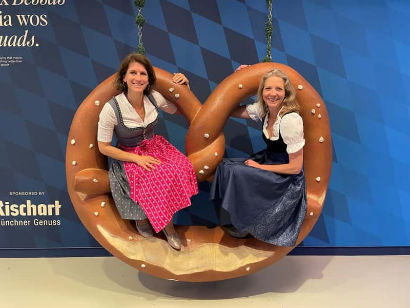 Munich: Magic Bavaria - Museum of Fun, Selfies and Illusions - The Oktoberfest Room, swing on a giant pretzel