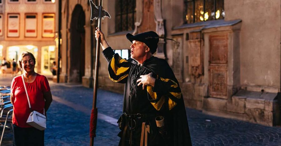 Munich: Middle Ages Tour with Night Watchman - Wolfram’s night watchman vibe, lanterns and a halberd moment