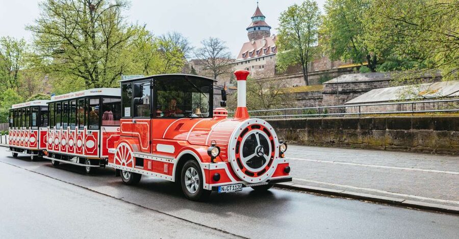 Nuremberg: City Tour with the Bimmelbahn Train - Maxbrücke Bridge views, plus the churches and the Hospital of the Holy Spirit