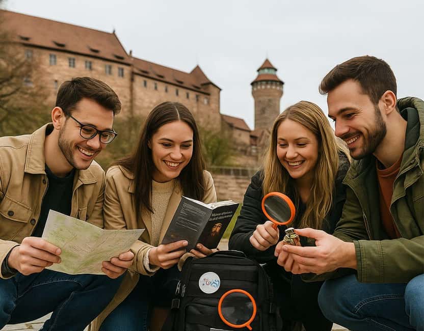 Outdoor escape with puzzle backpack in Nuremberg: The master's legacy - Timing, walking pace, and what to wear for 2.5 hours outside