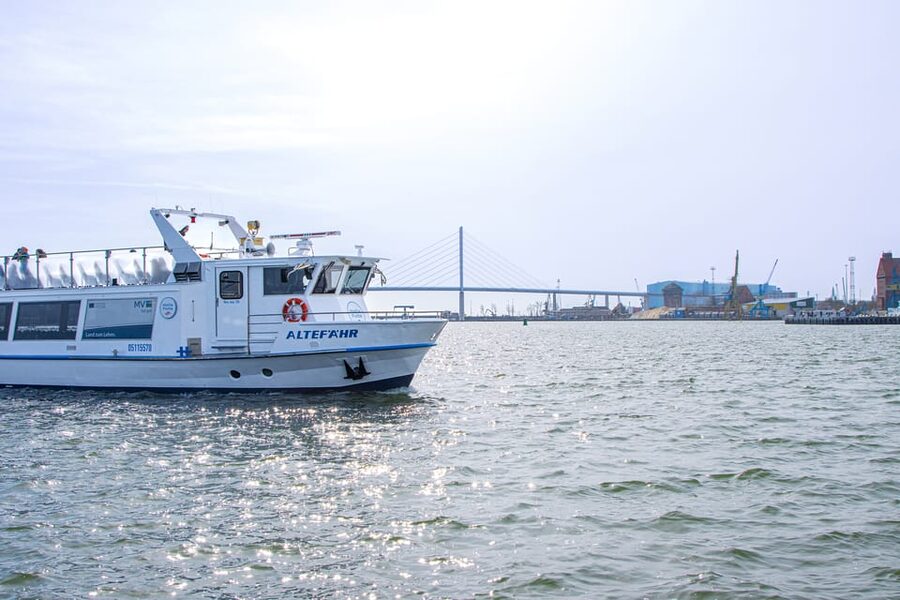 Stralsund: 1-Hour Harbor Cruise - The route north: Rügen Bridge and the island of Danhölm